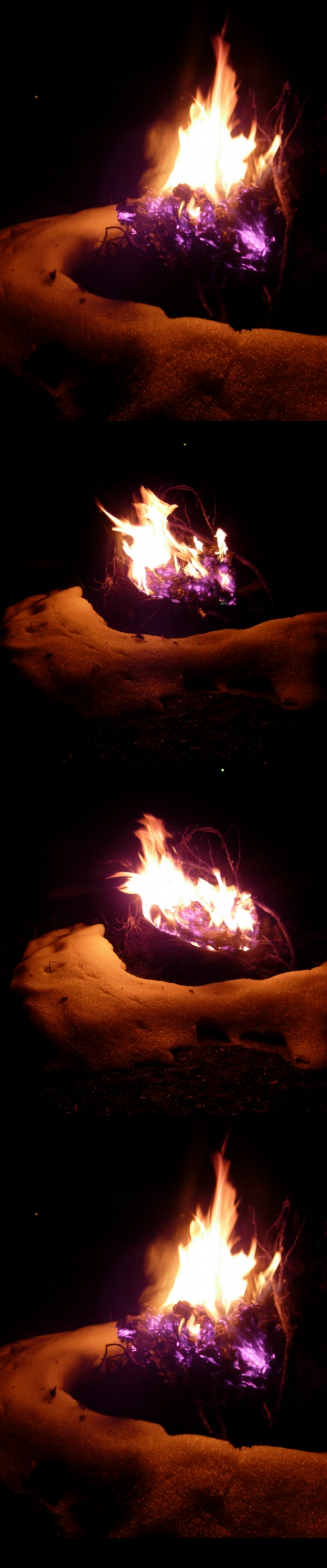 Fuoco tra la neve